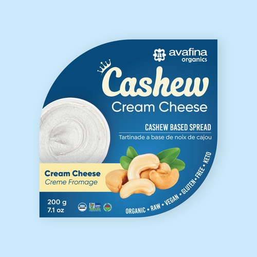 Vegan Cashew Cheese Packaging Rebrand Design by Ganesh Anvekar