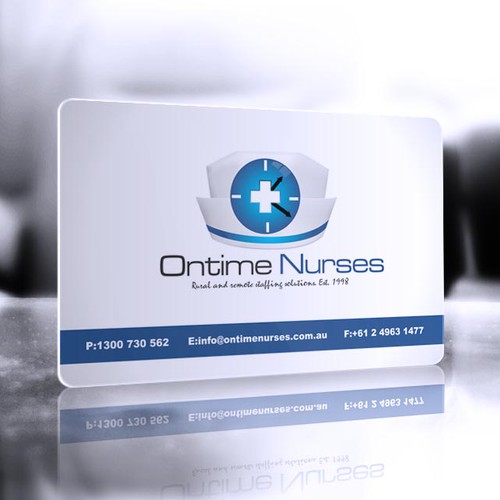 logo and business card for Ontime Nurses Réalisé par ROSARTS