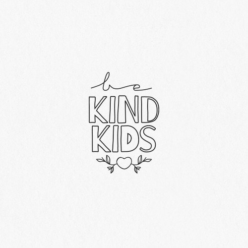 Be Kind!  Upscale, hip kids clothing store encouraging positivity Design by Jirisu