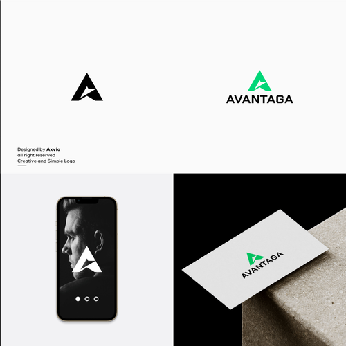 Strong logo for Avantaga, esperanto for Advantageous Design by Axvio :)