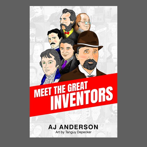 Young Adults Book Cover "Meet The Great Inventors" Design by Mudee
