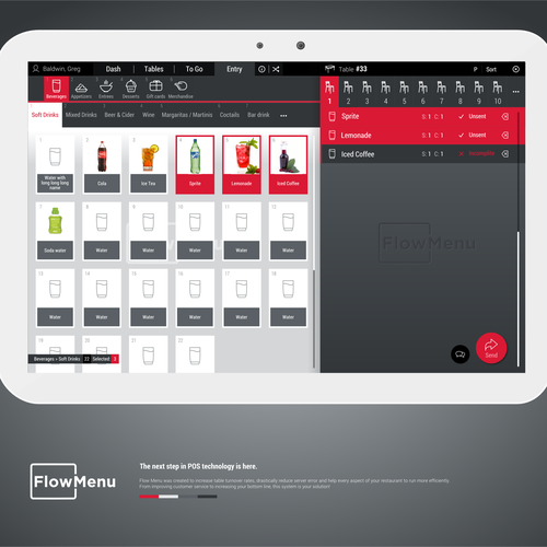 Redesigning a new user interface for a restaurant point-of-sale system Design by dr.Ach