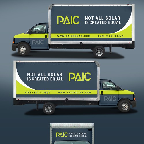 Design us an eye catching, modern, box truck wrap! Design by Duha™