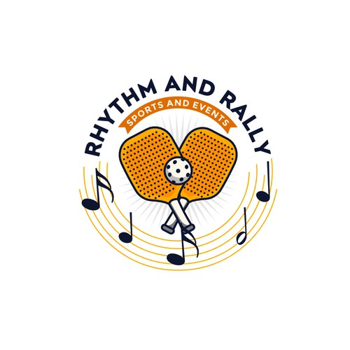 Music Meets Pickleball! Cool, musical logo for sports facility Design by chilibrand