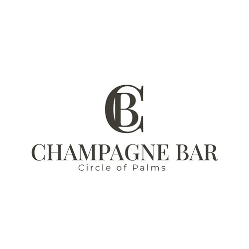 Luxury and modern Champagne Bar logo Design by ALTN