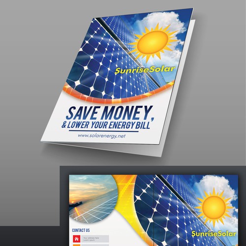 Create a solar energy brochure for Sunrise Solar Réalisé par ardesignvisual