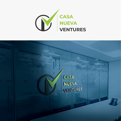 Real estate investing logo symbolizing growth Design by Agunk.desain