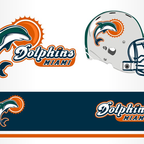 99designs community contest: Help the Miami Dolphins NFL team re-design its logo! Design by novanandz