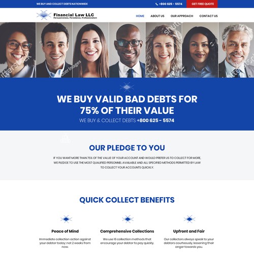 Debt Collection Website Design by Creative GS