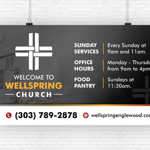 Signage Template for Modern Church in Colorado Ontwerp door vcreativecloud