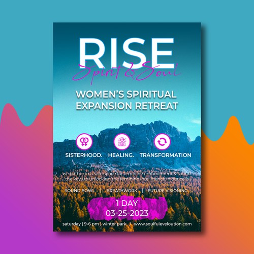 Spiritual Retreat Flyer Design by R A H E E M ツ