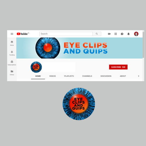 Powerful Design for an Eye Surgery YouTube Channel "Eye Clips and Quips" Design by CREATIVE NINJA ✅