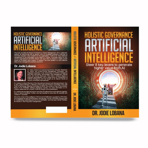 Man and Machine interaction - Book cover needed for Governance of Artificial Intelligence Réalisé par anisha umělec