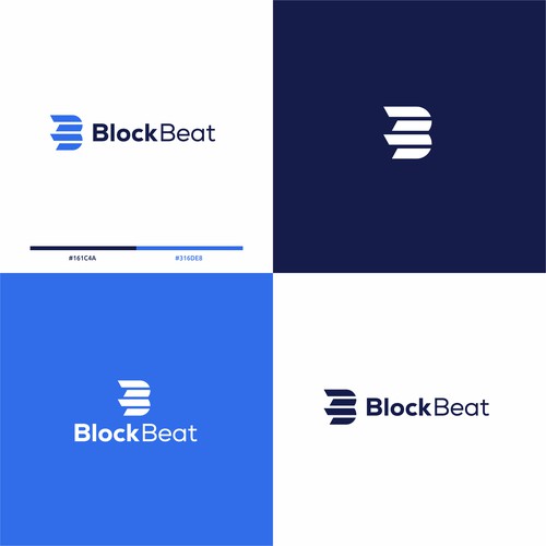 BlockBeat Crypto News Platform Logo Design Design by BuanaDesign