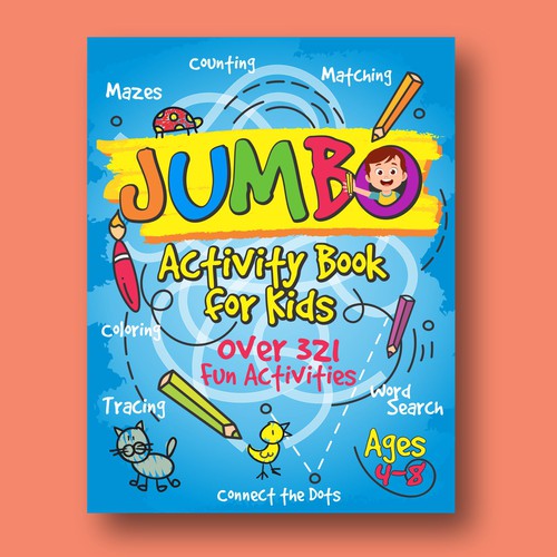 Fun Design for Jumbo Activity Book Design by jsonico