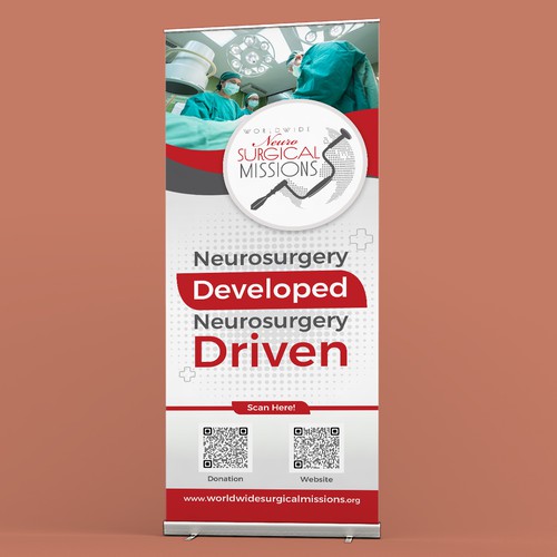 Surgical Non-Profit needs two 33x84in retractable banners for exhibitions Design por GusTyk
