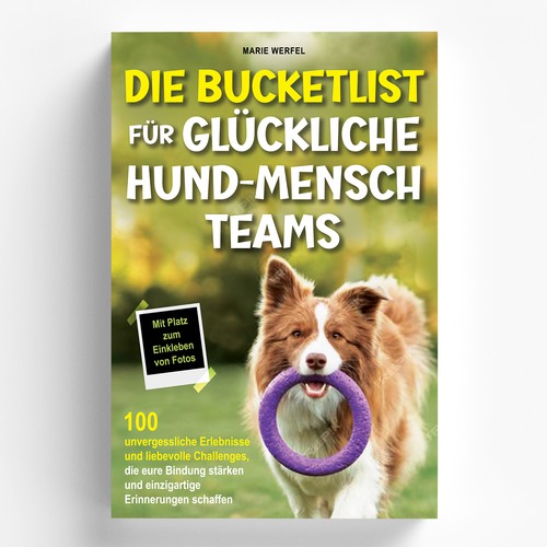 Design a harmonious, cute cover for a dog & human bucketlist Design by elQue.design