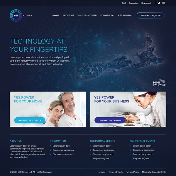 Design criado por karomatisch com o nome "Web design for Energy Provider"