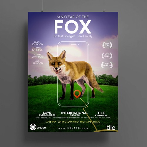 Life360 2023 Year of the Fox Poster Design by Design Studio72