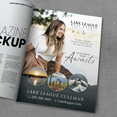 Need a full page magazine ad transitioning a new real estate company into town Design by Hadi (Achiver)