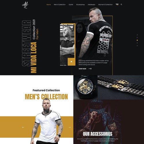 Mi vida loca Streetwear webdesign productpage and homepage Design by AKDCreative