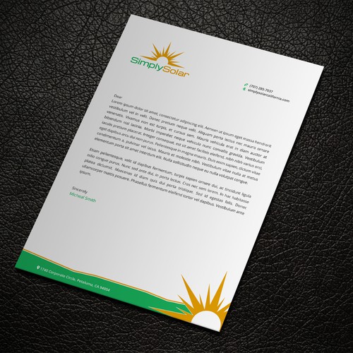 "Renewable Energy Company Letterhead" Design réalisé par ™SF_Design™