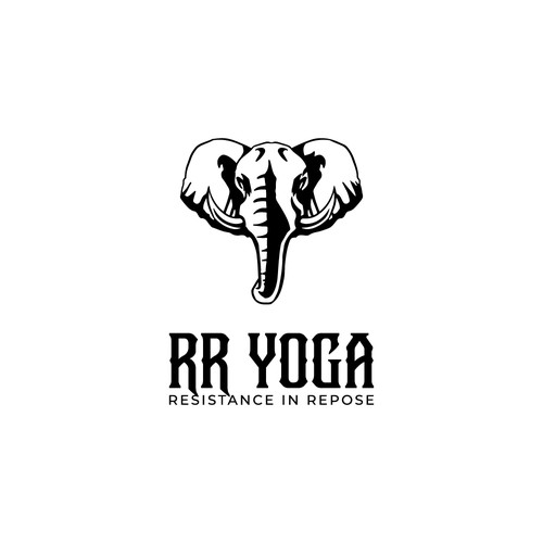 punk-rock elephant logo, for conflict yoga specialists. デザイン by ityan jaoehar