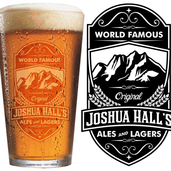 Pint glass design for brewery