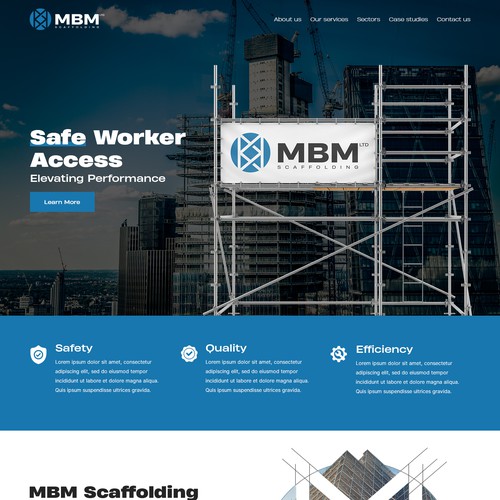 Smart, Clean, Professional - Scaffold Company Website Design by Slaviana