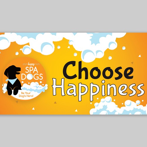 Choose Happiness Banner Design Design por The Cloud Digital