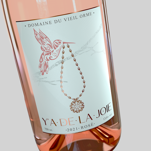 Fruity Dry Rosé Wine Design by Dodda Leite