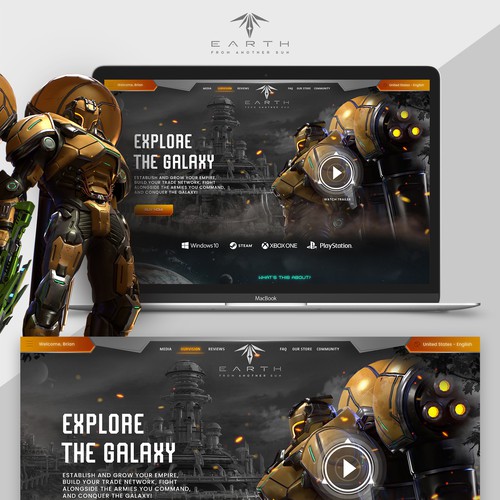 Design a cool website for a high-quality realistic Sci-Fi FPS game for PC/Consoles Design by posspoint