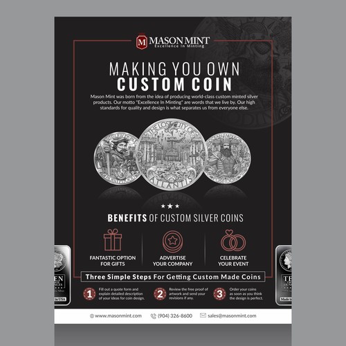 Create An Exciting Flyer To Showcase Our Custom Silver Coin Program Design by 99kreative