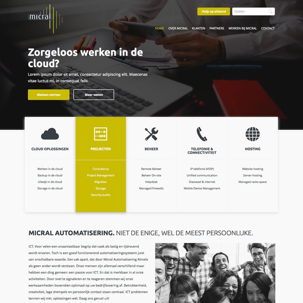 Design realizzato da Webthesign intitolato "Creëer een strakke IT website klaar voor de toekomst.."
