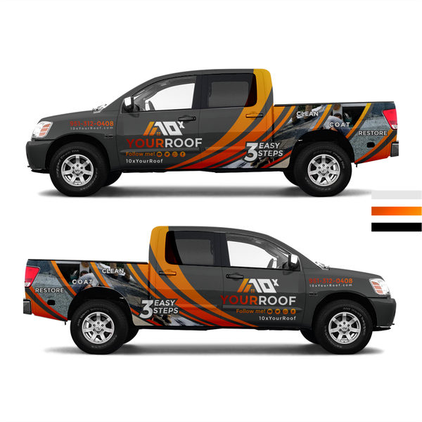 Design by 《《 Daniel @rtistics 》》™ titled "10xYourRoof - truck wrap"