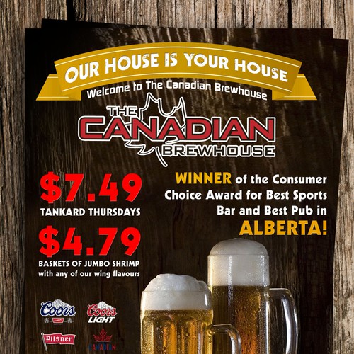 The Canadian Brewhouse - Tankard Thursdays! | Postcard, flyer or print ...