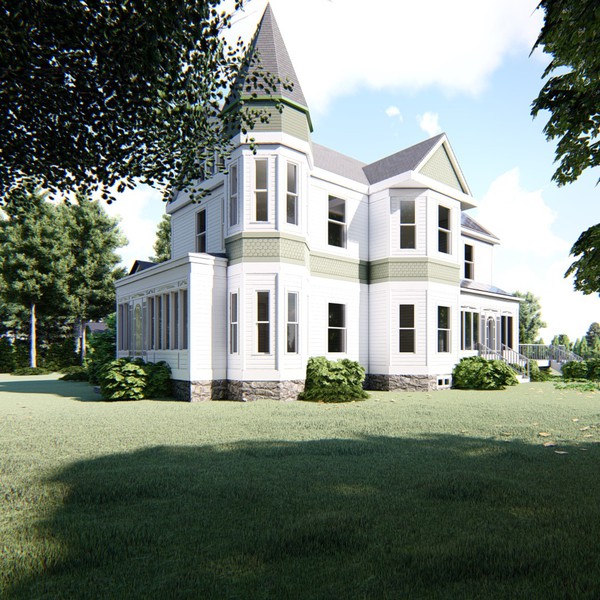 Design by HanibalRiborn titled "Historic House Exterior Visualization"
