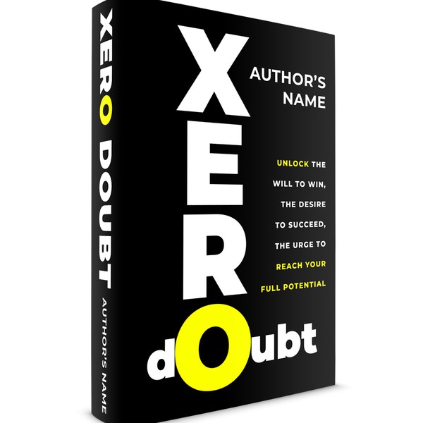 Bold book cover for self-help, business oriented book. 