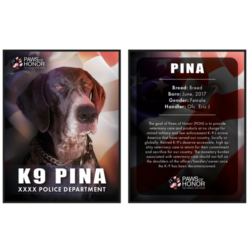 K9 Trading Cards for Military and Law Enforcement K9 Design by WeronikaDesign