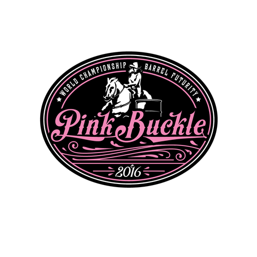 Pink Buckle World Championship Barrel Futurity Logo & brand identity