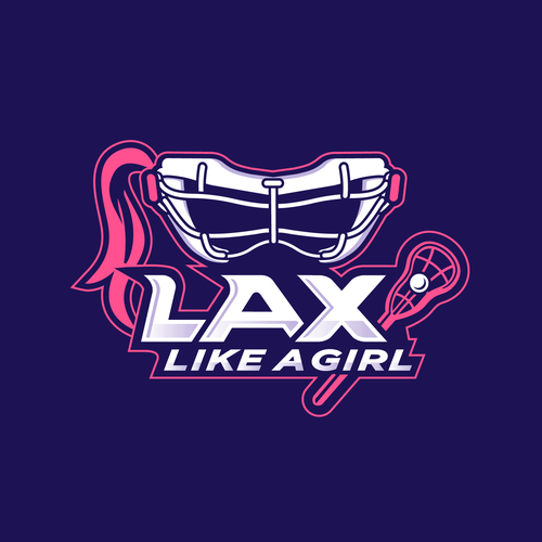 A classic yet fun logo for the fearless, confident, sporty, fun female lacrosse player Design by ies