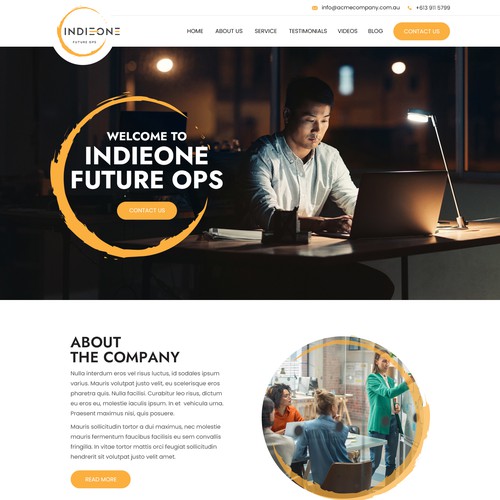 IndieOne Homepage Design by Irshad 786