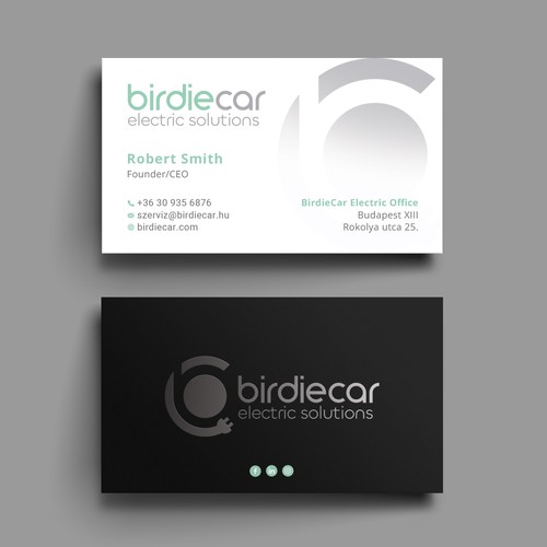 business card for company called birdie Design by Roni_