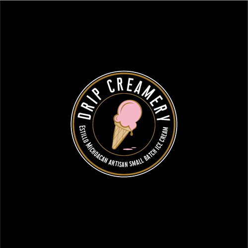 Design a hipster modern logo for an ice cream shop that people will melt for. デザイン by cecile.b