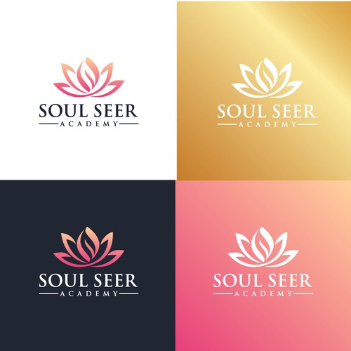 Streamlined ‘iconic’ logo for a spiritual development academy. Design by Schöpfer