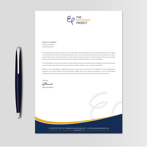 Clean, simple note design, The Endowment Project Design by TanLearn