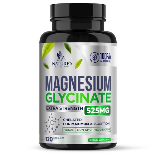 Natural Magnesium Glycinate Design needed for Nature's Nutrition Design by gs-designs