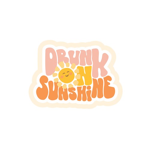 Retro Sunshine logo for new merch company Design by Laura Michelmore