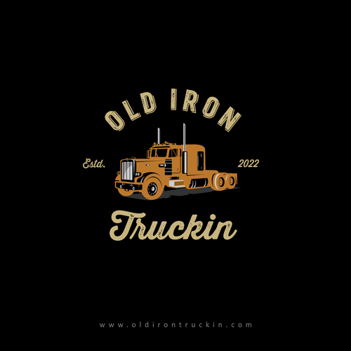 Vintage old school trucking Restoration and apparel brand Design by Kristanna