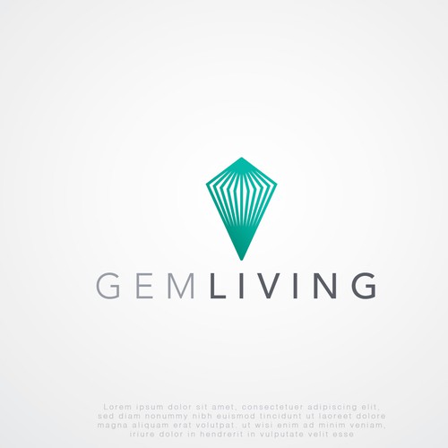 Geometrical, minimalist, modern brand design for Gem Living Design by UribeStudio